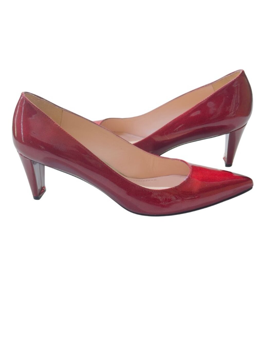 STUART WIETZMAN Women's Red Patent Leather High Heel Pumps Size 8M - Picture 10 of 10
